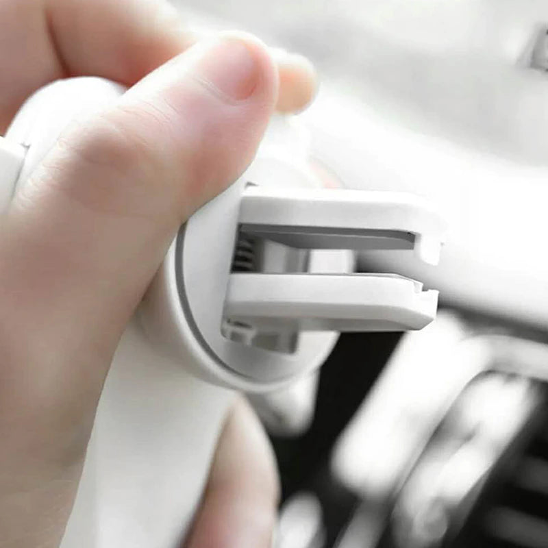 Car air vent phone mount close-up view