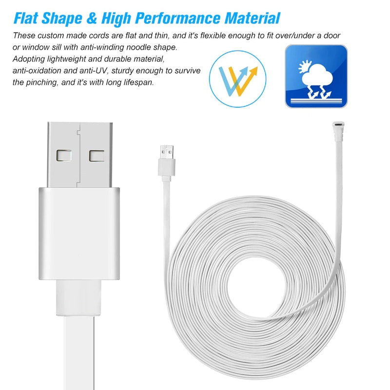 6m Charging Power Cable Fits for Arlo Pro/Arlo Pro 2/Arlo GO/Arlo Light