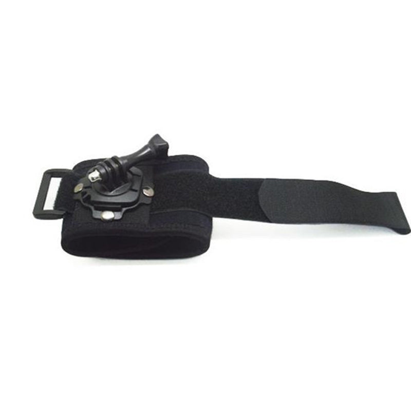 Black nylon wrist strap mount for action cameras