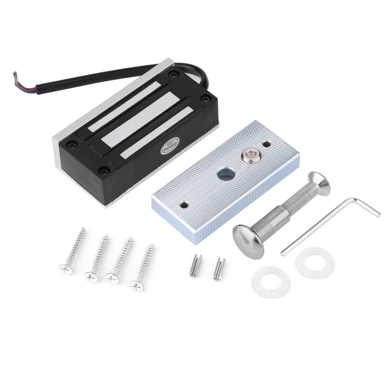 Electric lock installation on wooden cabinet door
