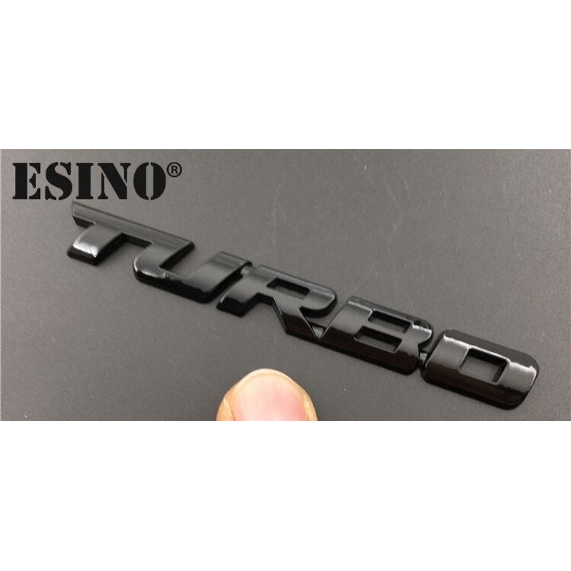 New Car Turbo Boost 3D Metal Chrome Zinc Alloy Emblem Badge