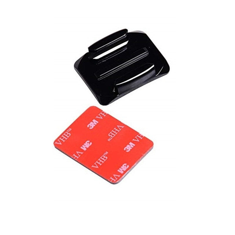 GoPro adhesive mounts showing flat and curved mounting bases