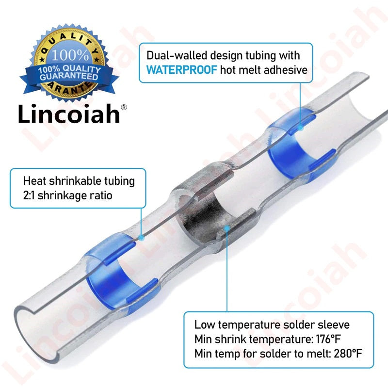 Heat shrink waterproof wire connector installation demonstration