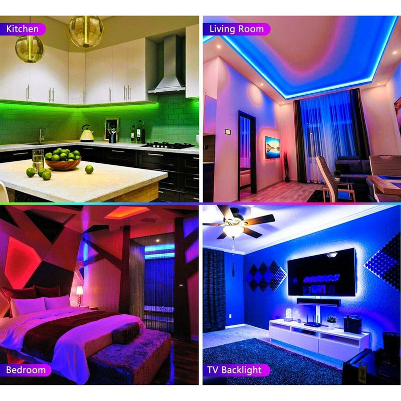 Customisable RGB LED strip kit with multiple controller options