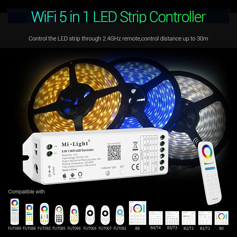 Milight WL5 5-in-1 LED strip controller front view