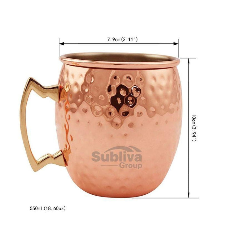 Premium 304 stainless steel Moscow Mule mug with copper plating