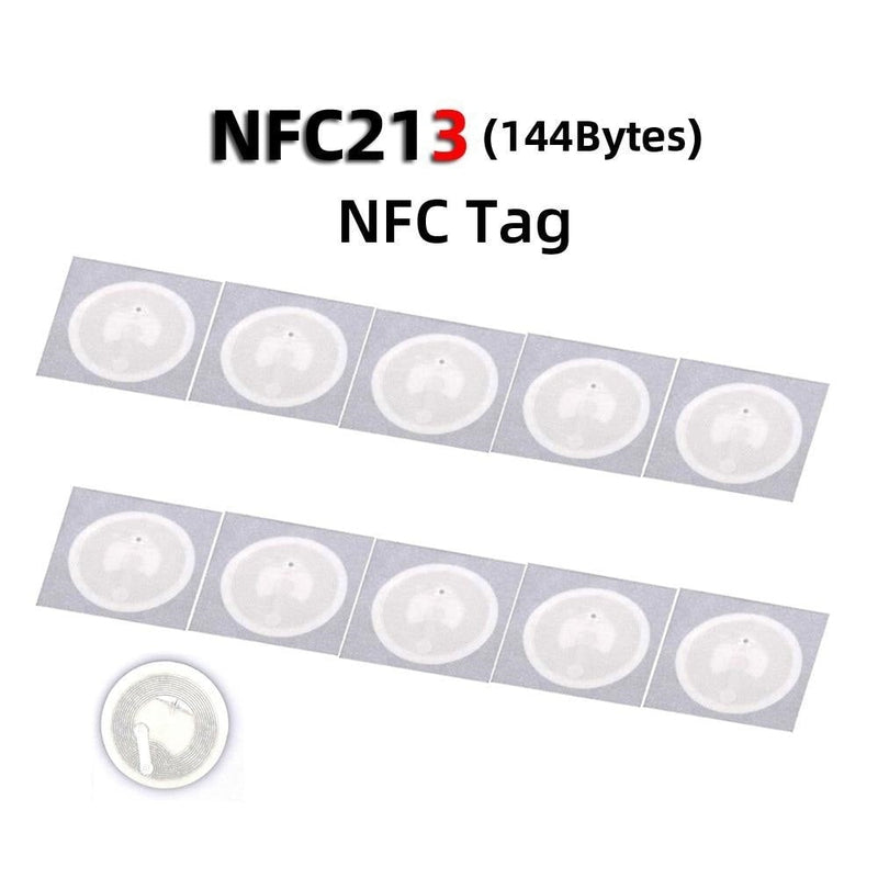 NFC213 programmable adhesive tags 10 pack