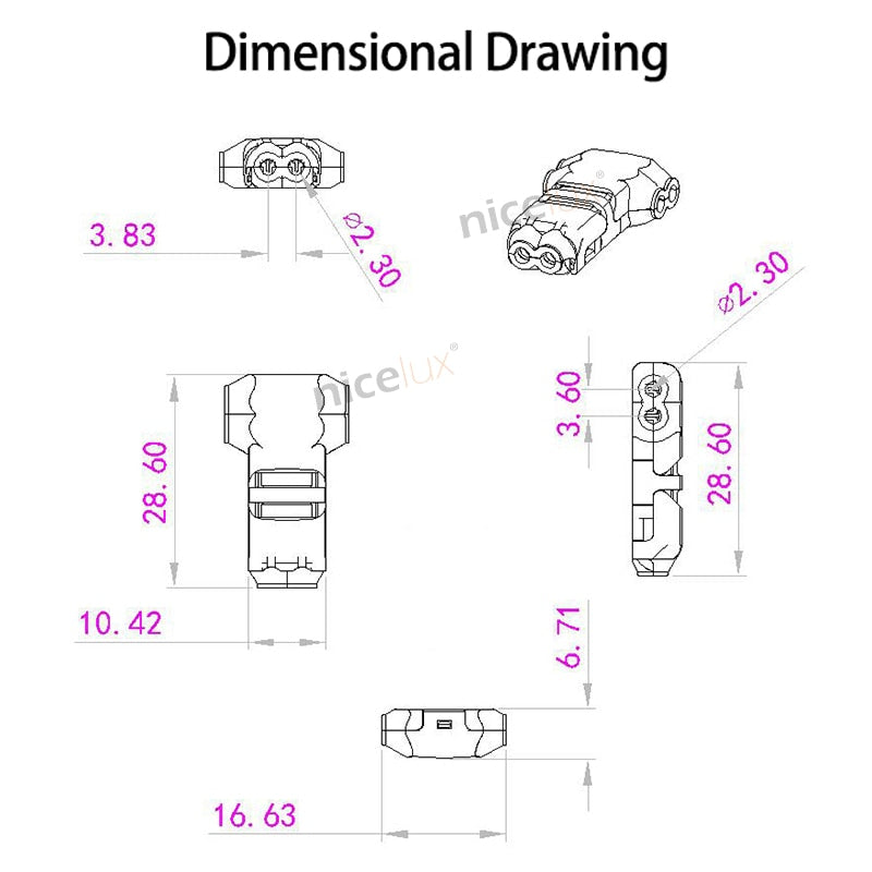 Pin awg screws Quick Connector