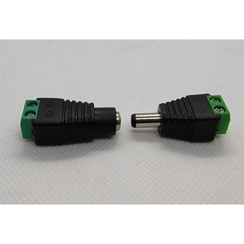 DC quick connector male and female 5.5mm×2.1mm screw terminal