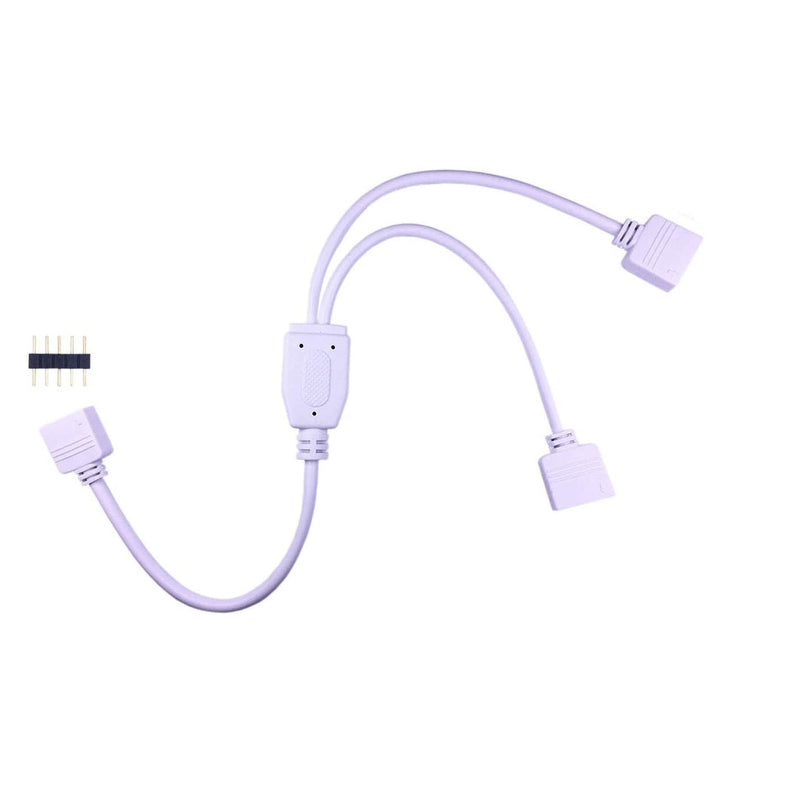RGBW 5 pin splitter cable for LED strip lighting showing connector detail