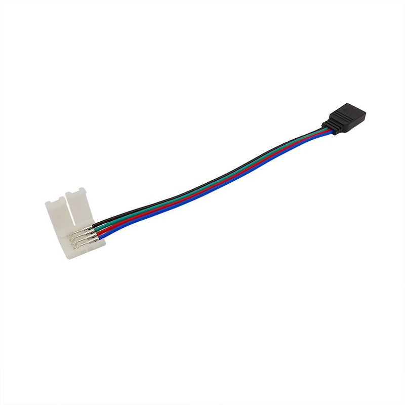 RGB 4-pin LED strip quick connector with female socket and 15cm wire