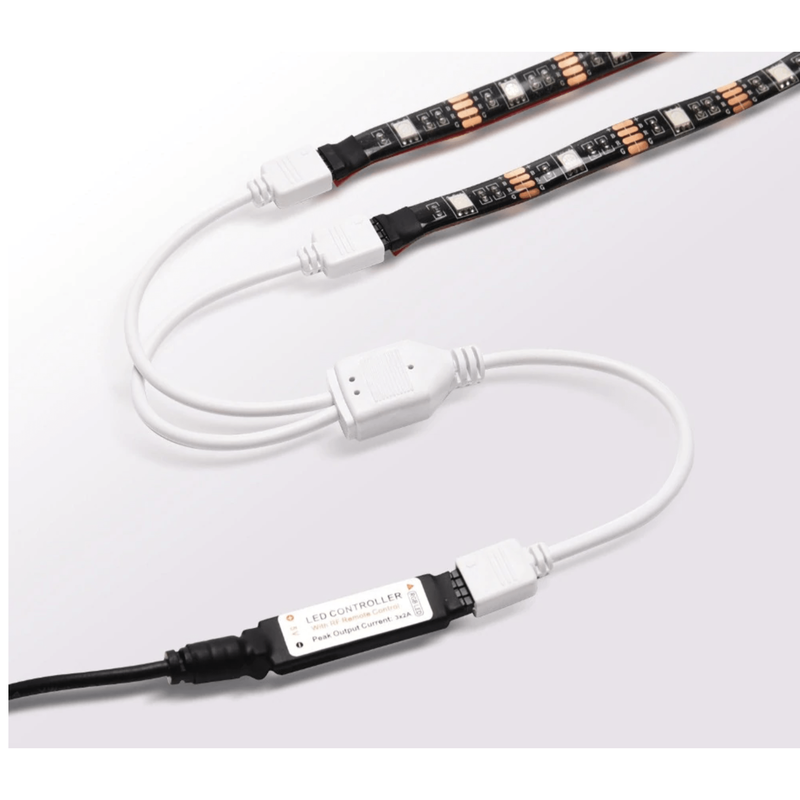 4-channel RGB LED strip splitter cable detail view
