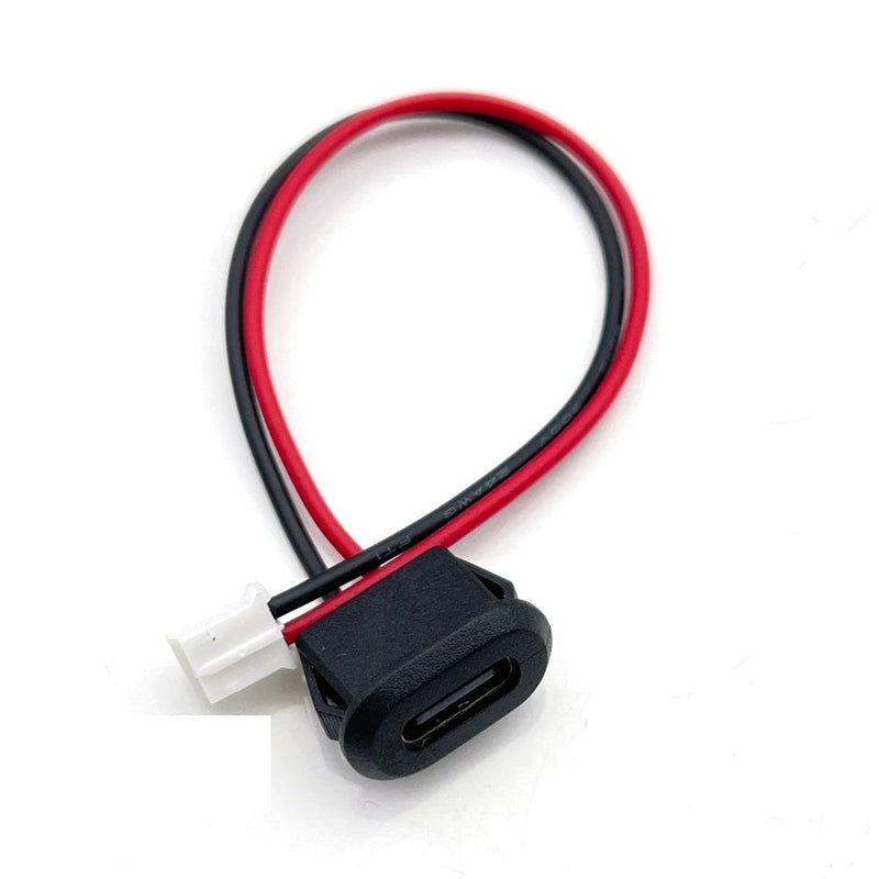 2 Pin USB-C waterproof connector with PH 2.0 female base