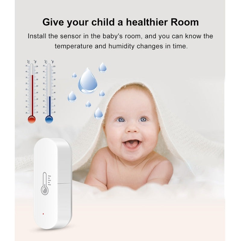 Smart home temperature sensor with voice control compatibility