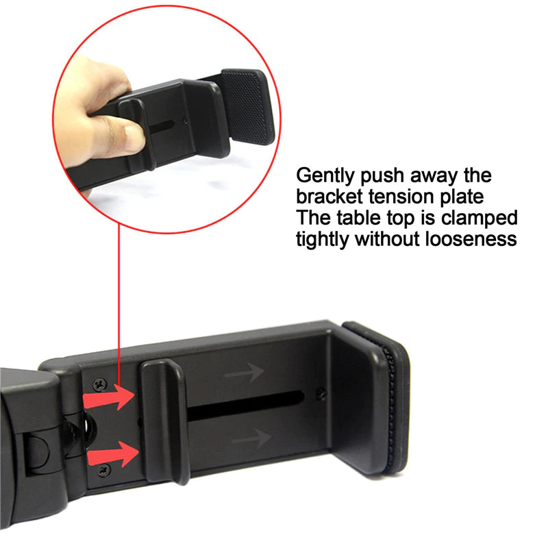 Portable phone holder clip with secure grip