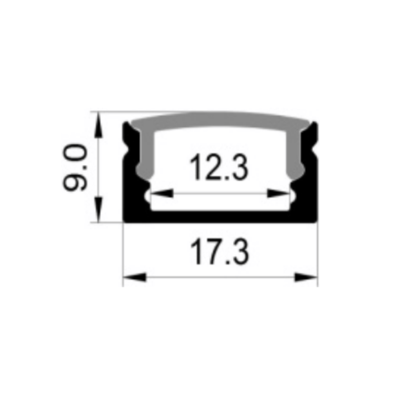 LED Aluminium Extrusion Profile for LED strip ALU-1709