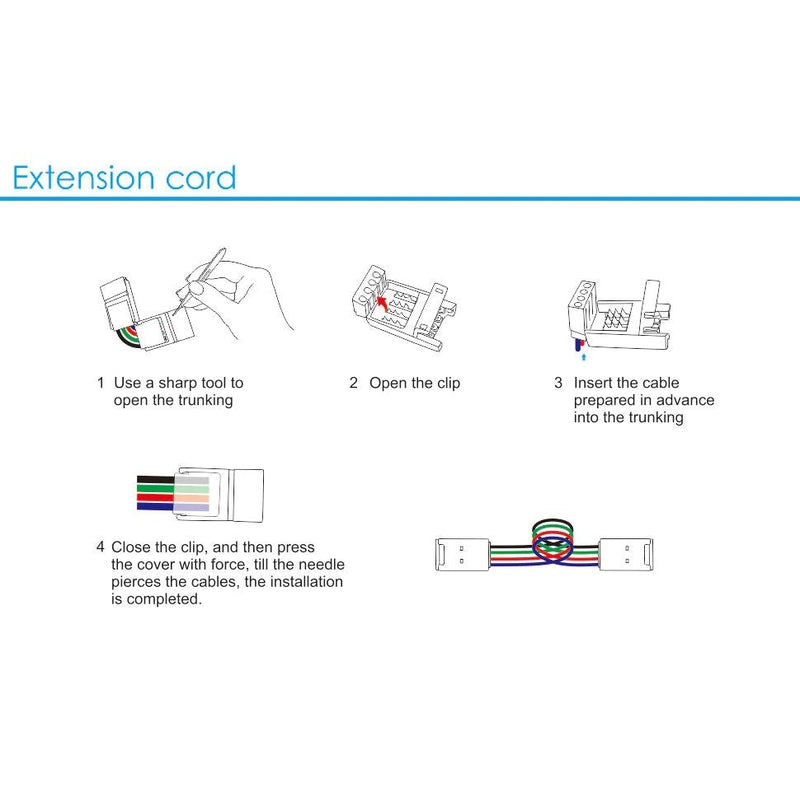 Shape corner RGB pin Connectors