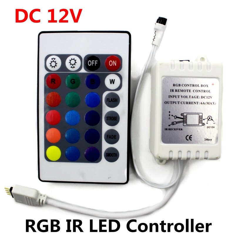 24-key wireless remote controller for RGB LED strip lighting