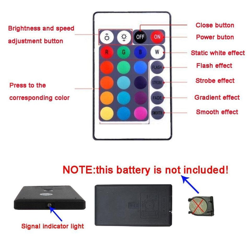 IR wireless remote controller and inline dimmer for RGB LED strips