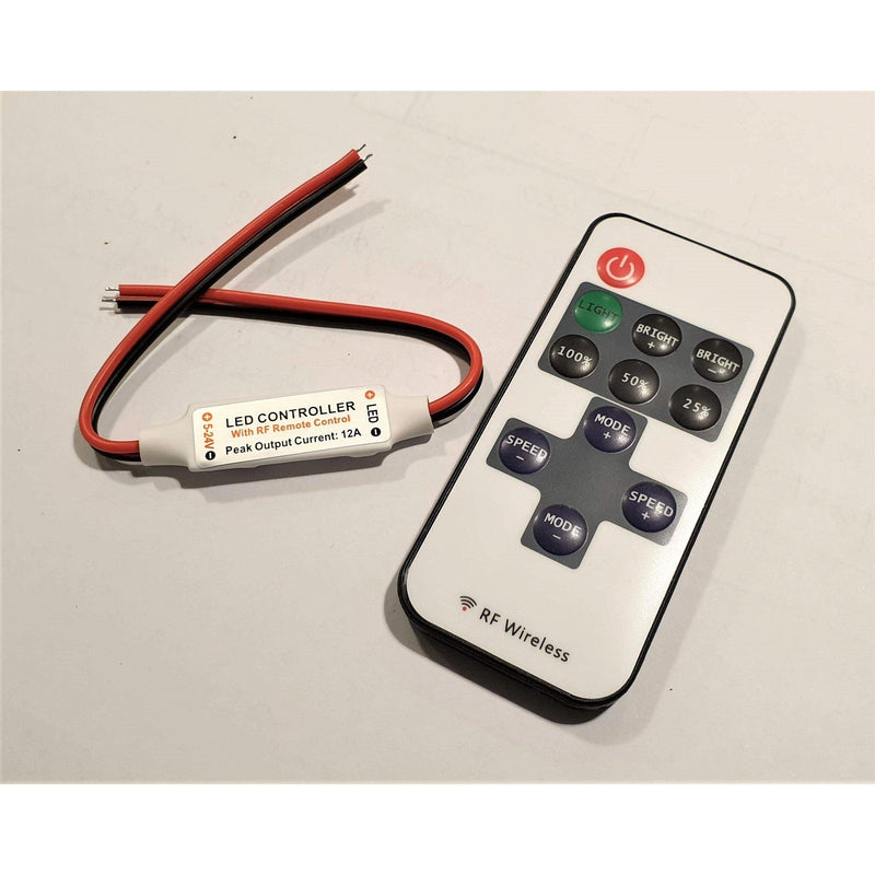 11-key RF Wireless Remote Controller / LED Dimmer for LED Strip Light-Sparts NZ-ledcontrol