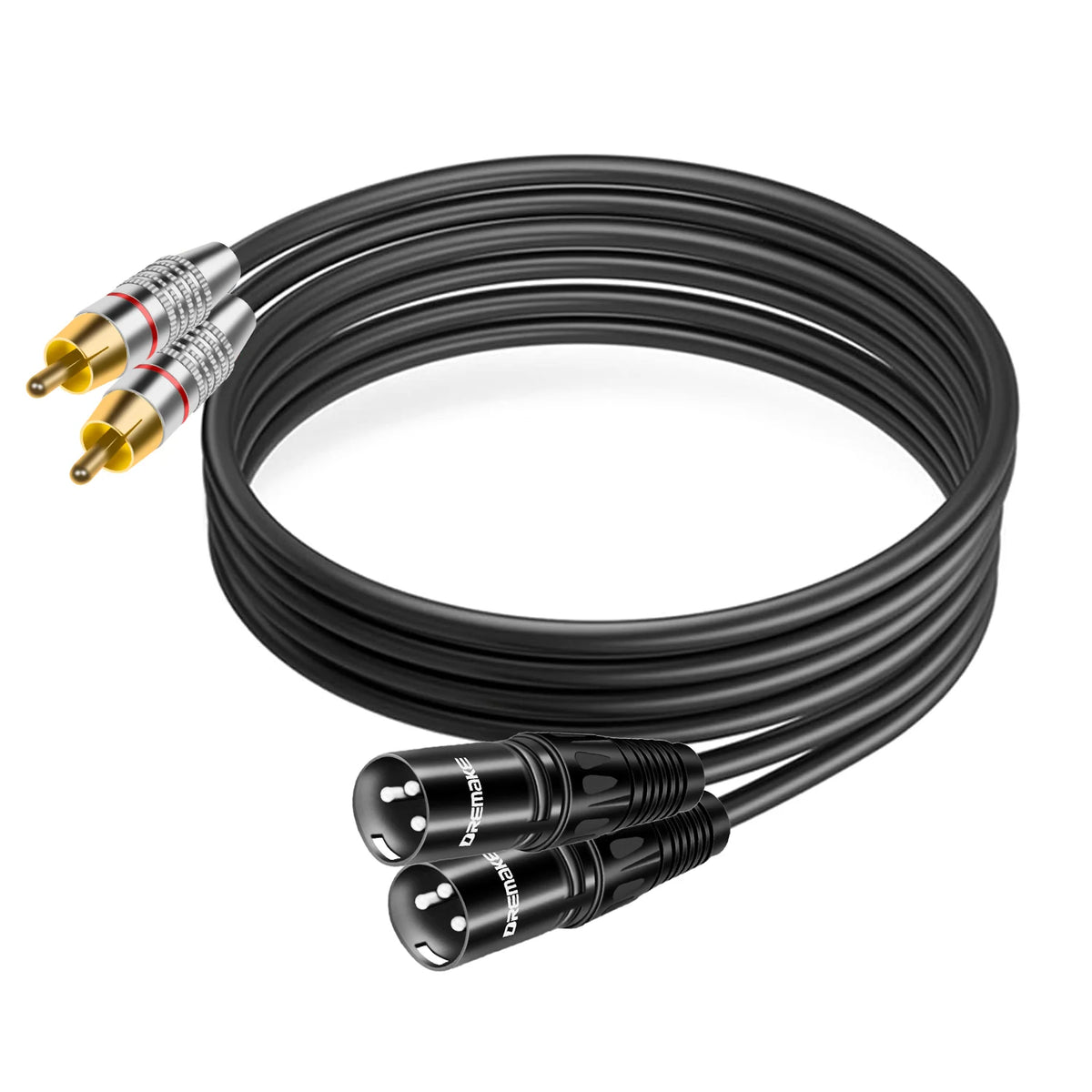 DJ cables NZ - black RCA to XLR lead, DJ Gear by Sparts NZ