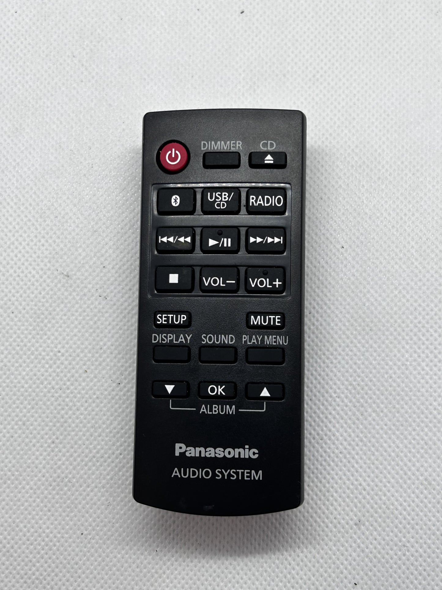 Remote for Panasonic Audio System (Dimmer & CD buttons)