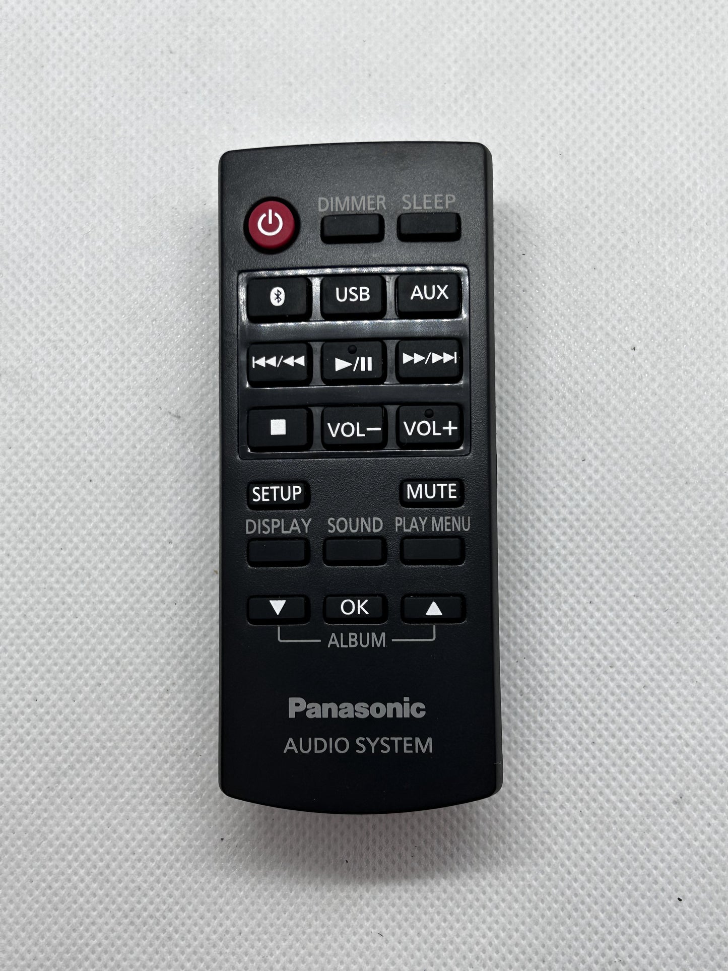 Remote for Panasonic Audio System (Dimmer & Sleep buttons)