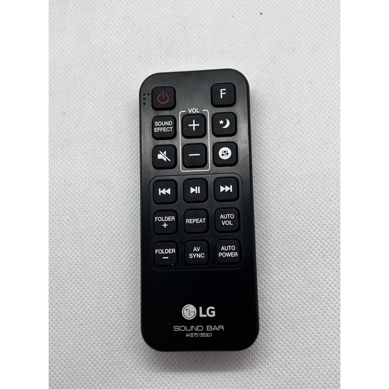 LG Sound Bar Remote Control AKB75155301 front view
