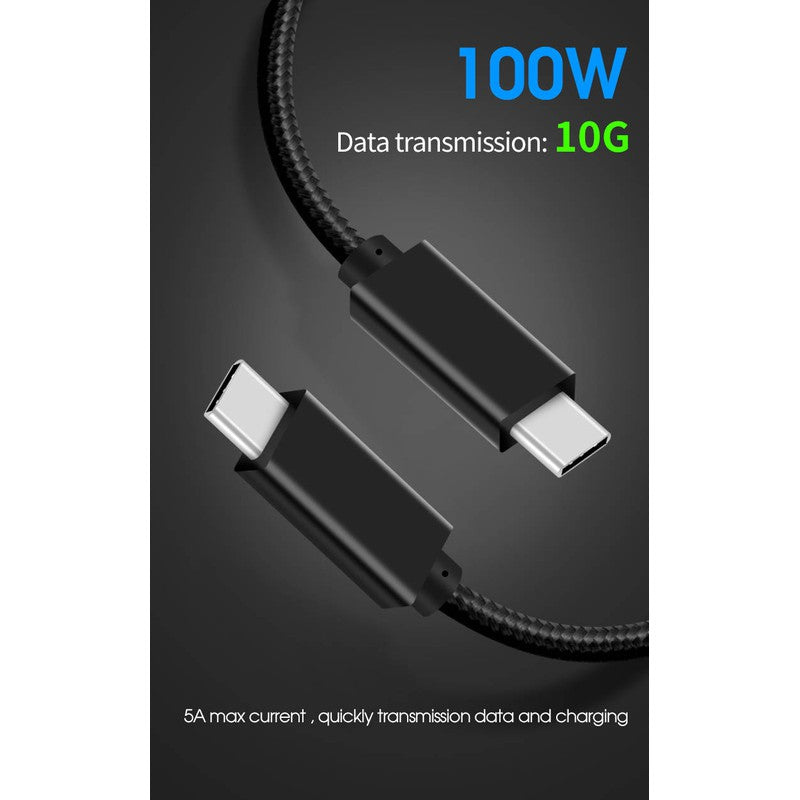 PD 100W USB 3.1 Gen2 Type C To Type C Cable Support 4K - 2m