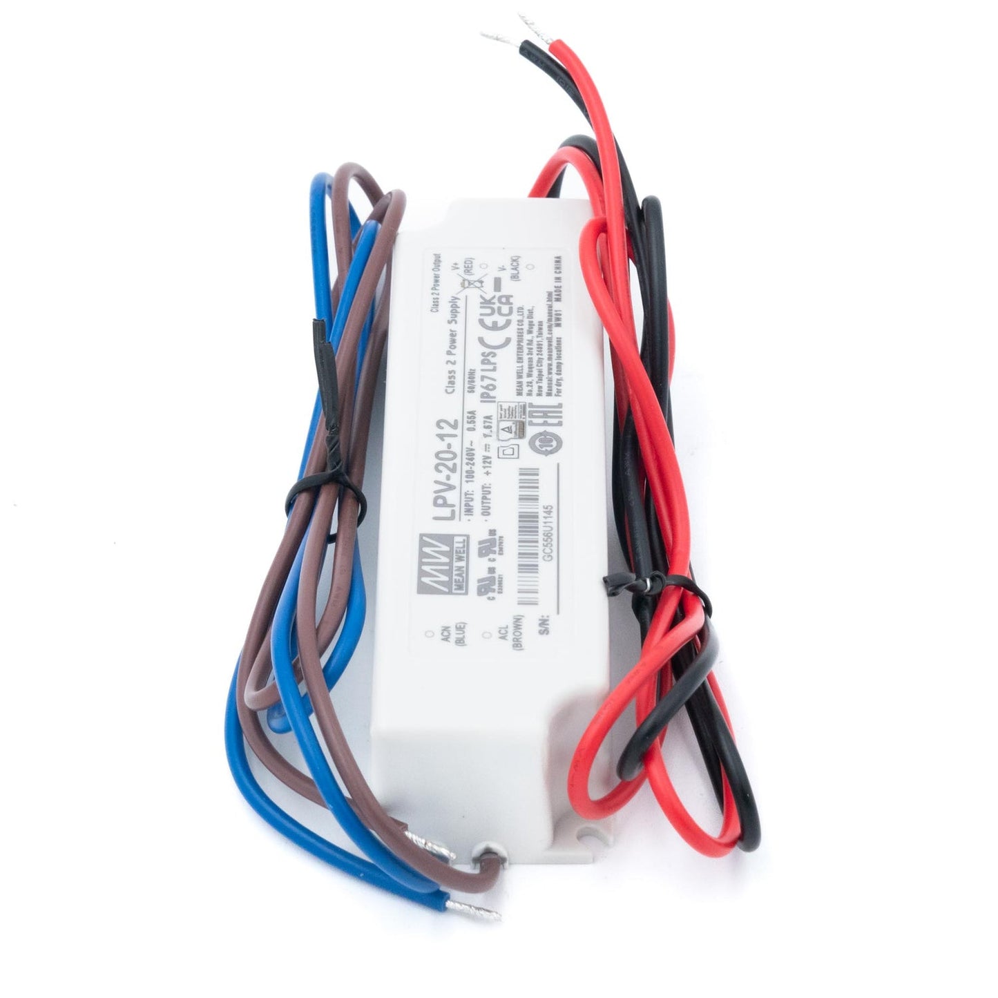 LPV-20-12 LED driver dimensions