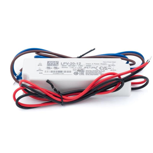 LPV-20-12 LED driver side view