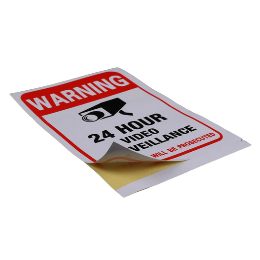 Wall Sticker 24H Video Camera System Warning Sign