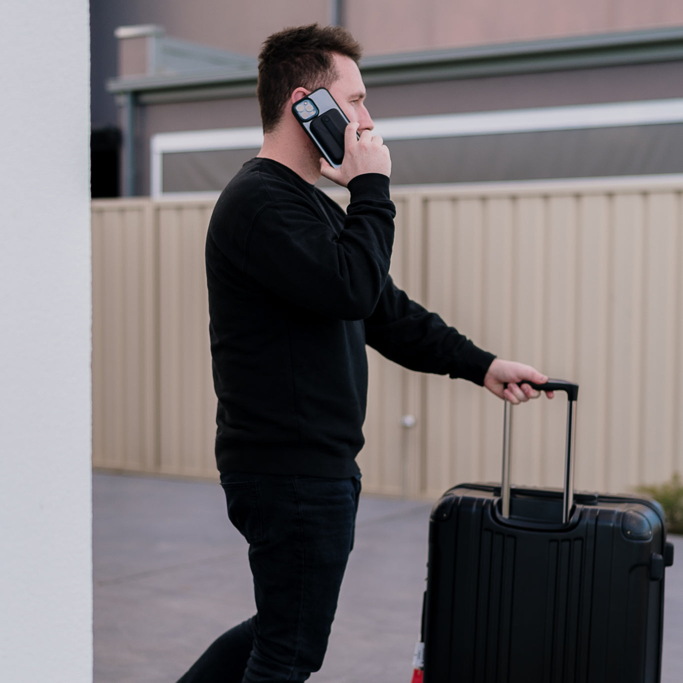 PowerPack Mini in use with finger loop