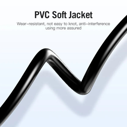 Black PVC soft jacket RCA cable