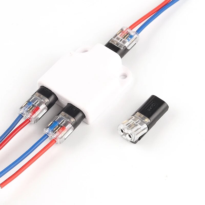 Wire Connector Splitter Box With Connectors for Audio Auto Moto Lighting System 22-18AWG