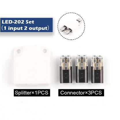 Wire Connector Splitter Box With Connectors for Audio Auto Moto Lighting System 22-18AWG
