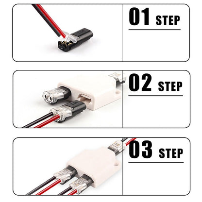 Wire Connector Splitter Box With Connectors for Audio Auto Moto Lighting System 22-18AWG