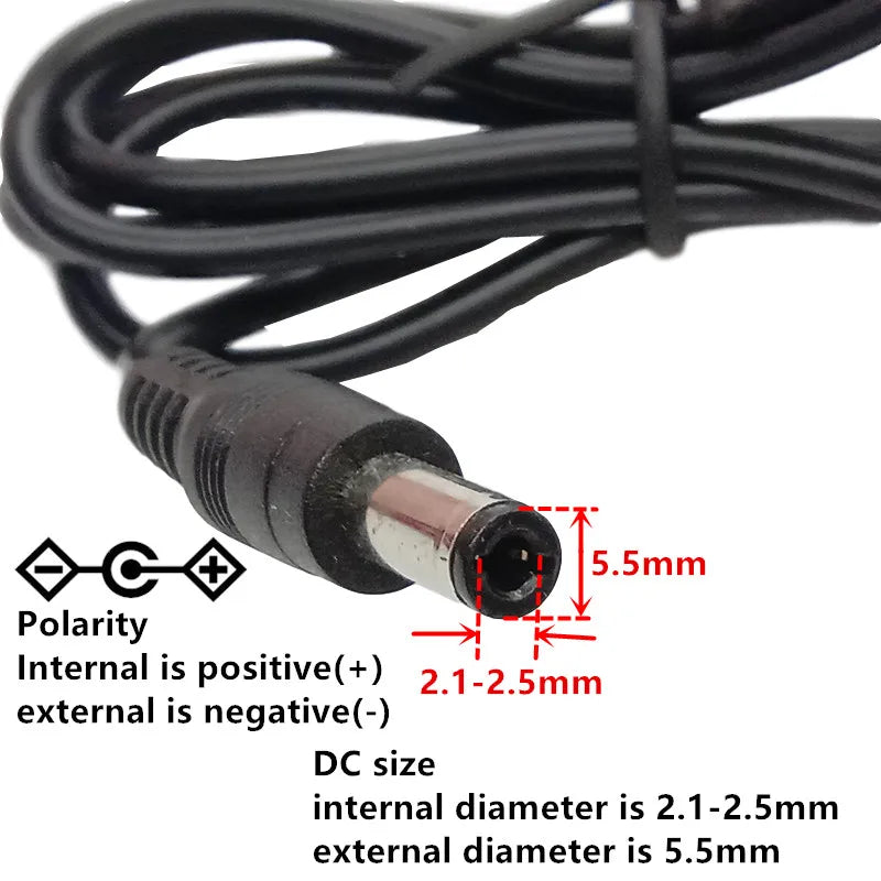5.5x2.1mm centre positive DC plug