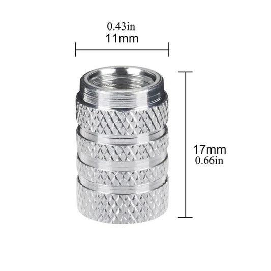 Car Tyre Valve Caps, Aluminium, 4pcs