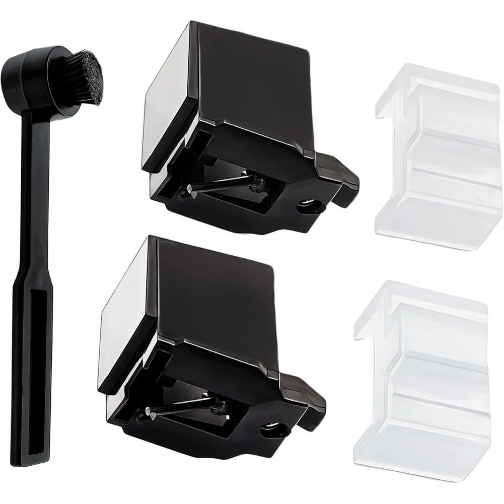 Replacement stylus 2-pack for AT-LP60X and Sony PS-LX310BT with cleaning brush
