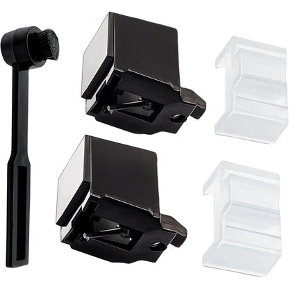 Replacement stylus 2-pack for AT-LP60X and Sony PS-LX310BT with cleaning brush