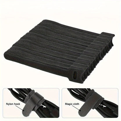 Hook and loop cable ties bundle