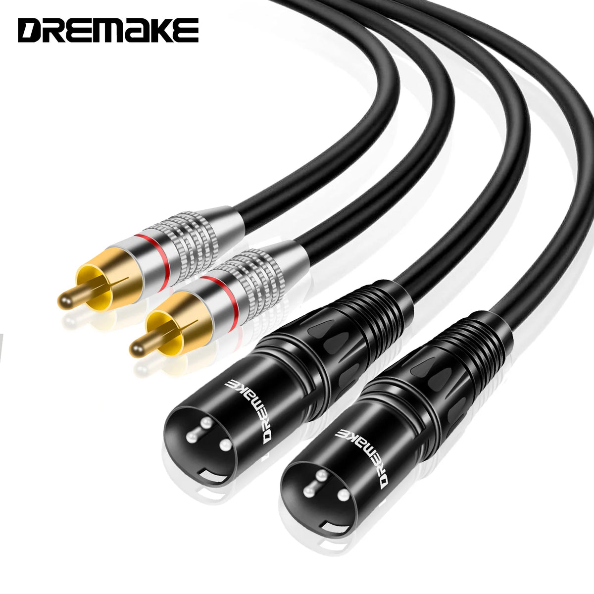 Dual RCA to dual XLR male cable for DJ controller to powered speakers