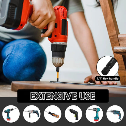 20Pcs Impact Hex Head Allen Wrench Drill Bit Set 1/4IN Screwdriver S2 Steel Magnetic Screw Driver Extension Adapter Repair Tools