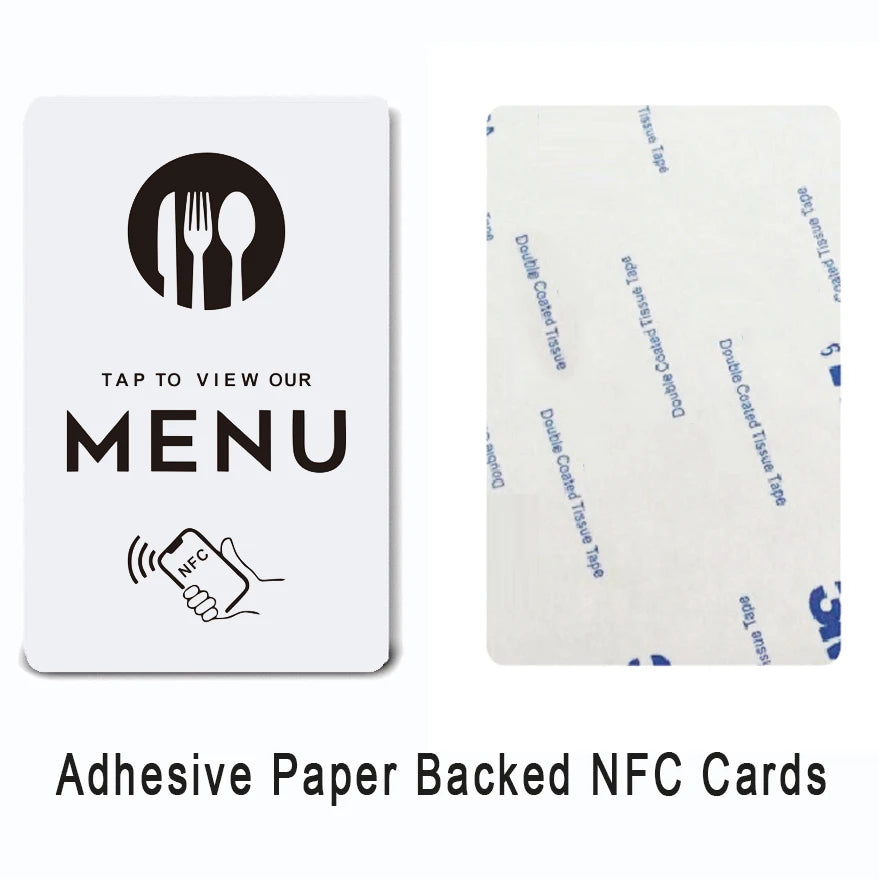 NFC menu card, white