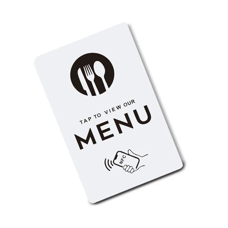 NFC menu card black, adhesive back