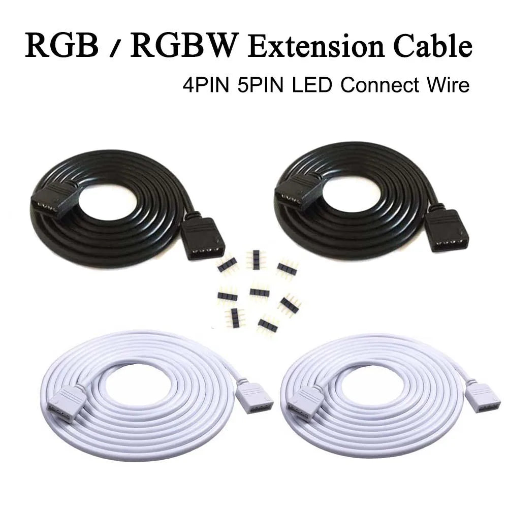 5-pin RGBW LED strip extension cable, white