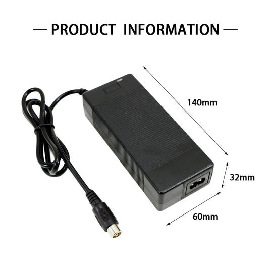 42V 2A lithium battery charger with dimensions