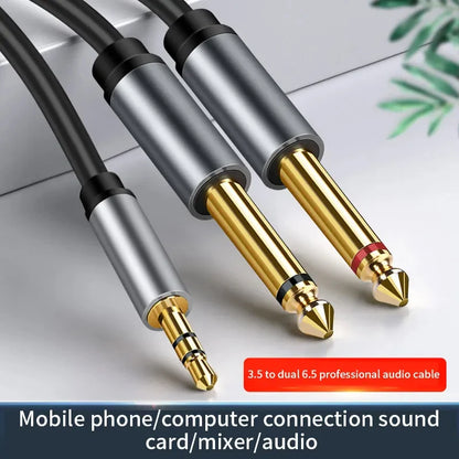 3.5mm stereo to two 6.35mm mono plugs
