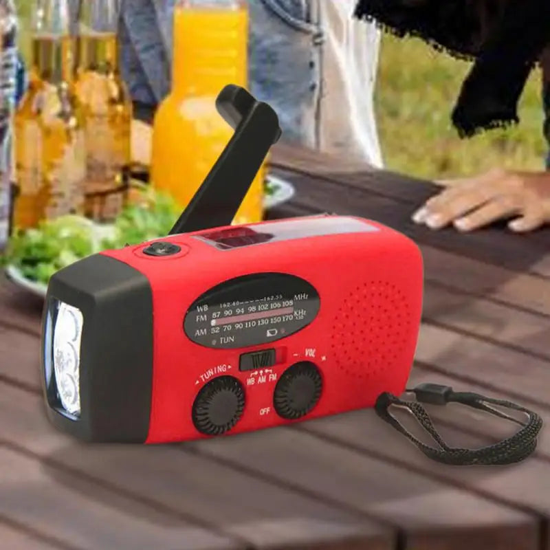 Emergency radio LED flashlight